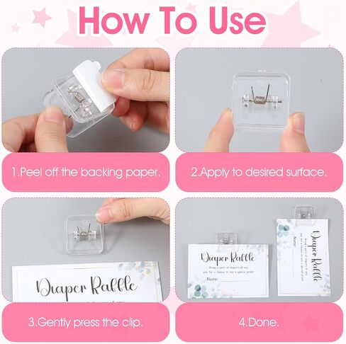 150 Pcs Self Adhesive Clips for Hanging - Acrylic Adhesive Wall Clips, Transparent Sticky Clip for Posters Photos Flags, Home Office Decor, 1.18" x 1.22" in Kuwait