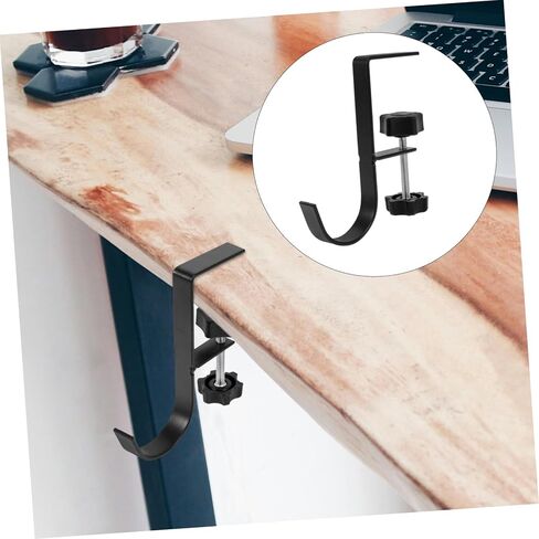 Desk Purse Hanger Metal Schoolbag Hook Tableside Bag Hanger Holder Adjustable Table Edge Hook for Office in Saudi Arabia