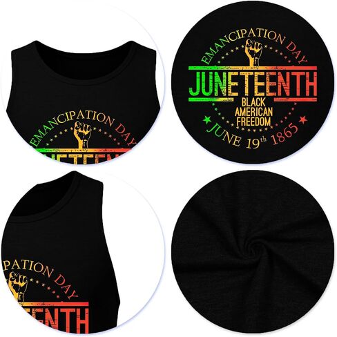 Juneteenth Shirts Men: 1865 Juneteeth Sleeveless Tops African Proud Tank Tops in Kuwait