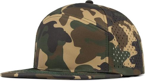 4 Inclusive Sizes Flat Bill Performance Trucker Hat Men Women, 7 Panel Snapback Running in Kuwait