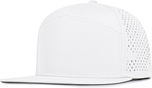 4 Inclusive Sizes Flat Bill Performance Trucker Hat Men Women, 7 Panel Snapback Running in Kuwait
