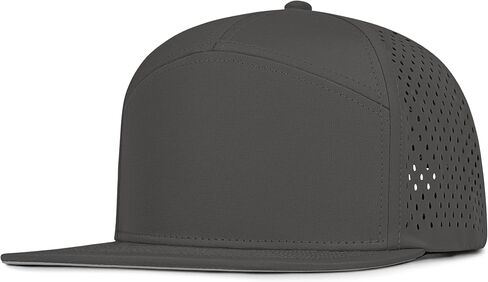 4 Inclusive Sizes Flat Bill Performance Trucker Hat Men Women, 7 Panel Snapback Running in Kuwait
