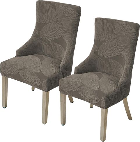 HAOYONG Wingback Side Chair Cover Stretch Dining Chair Covers Slipcovers Accent Chair Cover Slipcover with Arm Washable Upholstered Arm Dining Chair Cover for Dining Room Banquet Decor (Set of 4) in Saudi Arabia