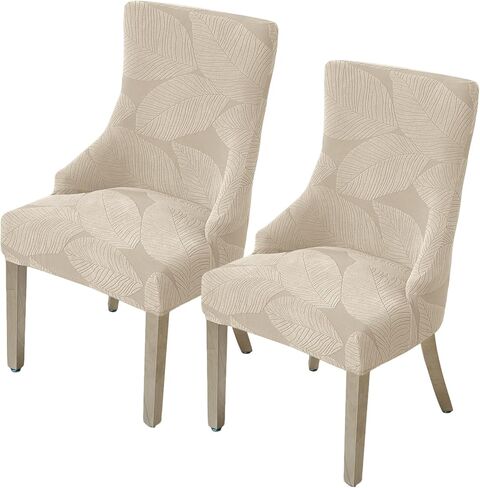 HAOYONG Wingback Side Chair Cover Stretch Dining Chair Covers Slipcovers Accent Chair Cover Slipcover with Arm Washable Upholstered Arm Dining Chair Cover for Dining Room Banquet Decor (Set of 4) in Saudi Arabia