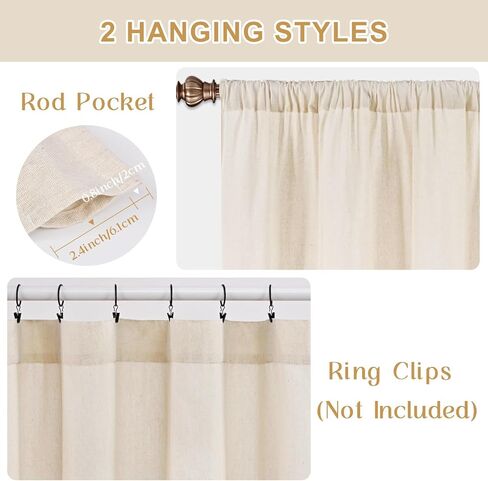 BLEUM CADE Farmhouse Valances for Windows, Cotton Linen Kitchen Curtains Valance, Boho Small Window Curtains for Kitchen, Bathroom, Cafe, Green Stripe Valance with Rustic Buttons, 52 x 18 Inch in Saudi Arabia
