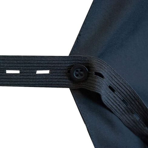 Casula Clergy Shirt Front Vest | Roman Rabat | Adjustable Elastic Band | 100% Cotton and Lined (Black, 44 cm / 17.5 in) in Saudi Arabia