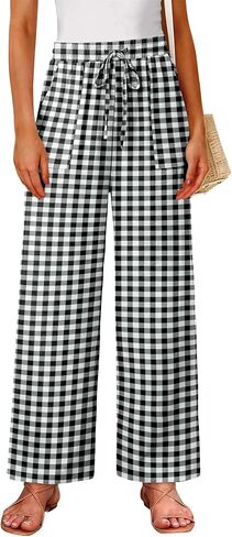 Magritta Palazzo Pants for Women Casual Drawstring High Waisted Lounge Pants Fitted Wide Leg Trousers with Pockets in Saudi Arabia