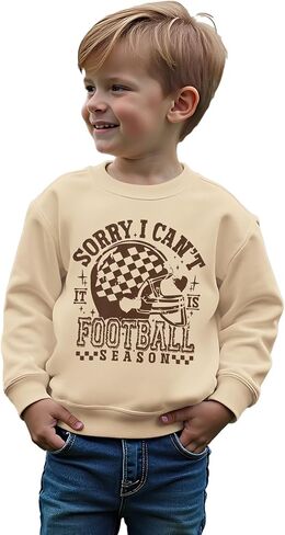CM C & M WODRO طفل رضيع فتاة كرة القدم الزي موسم كرة القدم البلوز لعبة يوم قميص طويل الأكمام Crewneck البلوز الأعلى in Kuwait