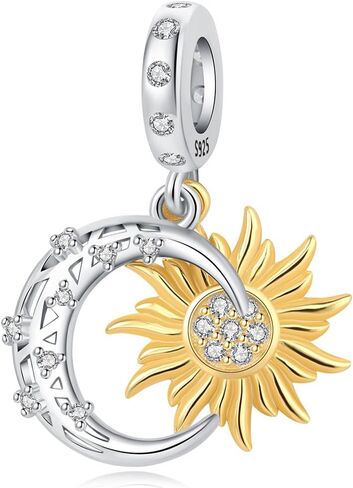 925 Sterling Silver Charms for Bracelets and Necklaces Butterfly Sun Moon Lucky Charm Beads Pendant Jewelry for Woman Mom in Kuwait