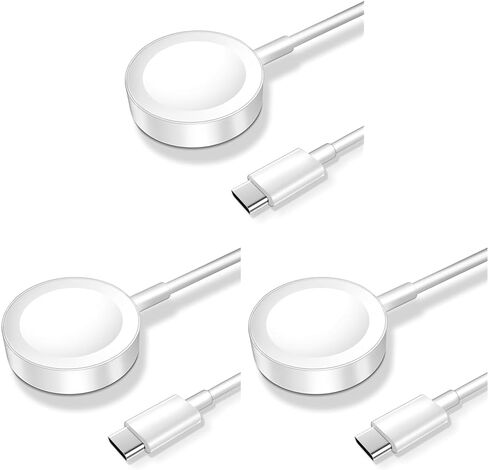 كابل شحن مغناطيسي لشاحن ساعة Apple، [منفذ USB C] كابلات محورية لشاحن لاسلكي متوافقة مع سلسلة iWatch Ultra2/Ultra/8/7/6/SE/SE2/5/4/3/2[4.9FT/1.5M] ]،أسود in Kuwait