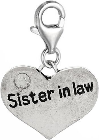 Sexy Sparkles Sister in Law Clip on Charm for European Jewelry with Lobster Clasp in Kuwait