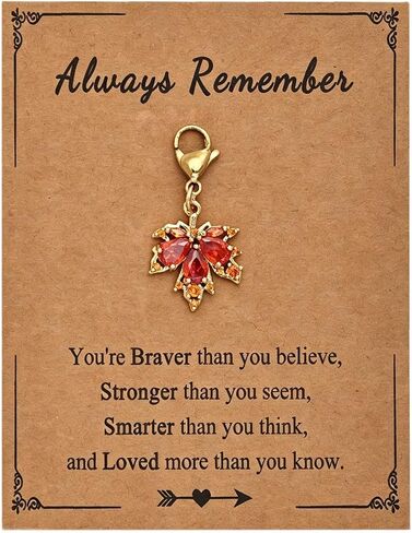AMOBESTER Gold-plated Crystal Canada Maple Clasp on Charms autumn Jewelry for Thanksgiving Day Necklace and Bracelet in Kuwait