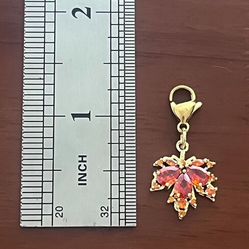 AMOBESTER Gold-plated Crystal Canada Maple Clasp on Charms autumn Jewelry for Thanksgiving Day Necklace and Bracelet in Kuwait