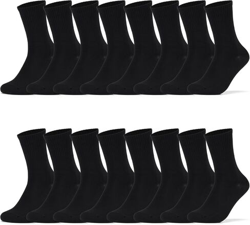 Forony Mens Crew Socks 8 Pairs Lightweight Quick Dry Athletic Comfy Combed Cotton Size 8-13 in Saudi Arabia