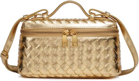 Women’s Woven Square Box Shoulder Crossbody Bags Trendy Satchel Mini Top Handle Handbags Purse with Adjustable Straps in Saudi Arabia