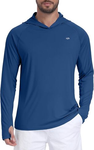 Ewedoos UPF 50+ UV Sun Protection Fishing Shirts for Men Long Sleeve Hiking Swimming Shirts, Rash Guard Outdoor Shirt in Kuwait