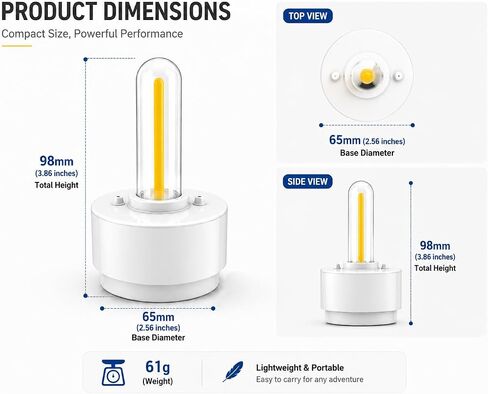Battery-Free Salt Water Emergency Light - Instant On with Salt & Water, Portable Waterproof Survival Lantern for Camping, Power Outages, Hurricanes & Outdoor Adventures in Kuwait