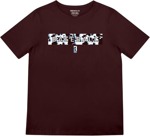 Baseball Lifestyle 101 Boy's Cowhide Curveball T-Shirt, Short Sleeve, Crew Neck, Youth Sizes S-XL in Saudi Arabia