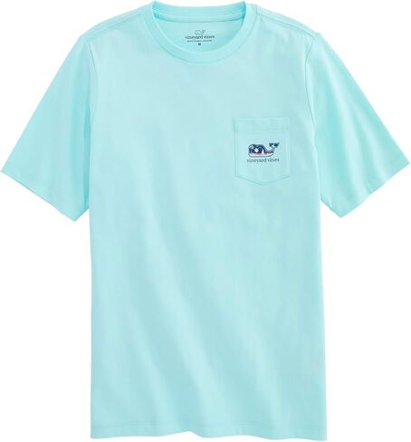 تي شيرت للأولاد من Vineyard Vines للأولاد على شكل قارب شجرة النخيل ذات المناظر الطبيعية الخلابة بأكمام قصيرة وجيب in Kuwait