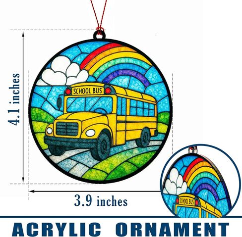 Bus Driver Gifts - Bus Driver Appreciation Gifts with Card - Thank You Gift for Back to School/College - First Day of School - End of Year or Retirement - Car, Window, Tree Hanging for Ornament in Saudi Arabia