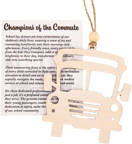Bus Driver Gifts - Bus Driver Appreciation Gifts with Card - Thank You Gift for Back to School/College - First Day of School - End of Year or Retirement - Car, Window, Tree Hanging for Ornament in Saudi Arabia
