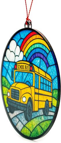 Bus Driver Gifts - Bus Driver Appreciation Gifts with Card - Thank You Gift for Back to School/College - First Day of School - End of Year or Retirement - Car, Window, Tree Hanging for Ornament in Saudi Arabia