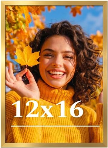18x24 Picture Frame for Wall Display, 18x24 Gold Picture Frame with Shatter Resistant Plexiglass, Stable and Sturdy 18 x 24 Poster Frame for Wall Display, Handpicked Gift Collection, 1 Pack in Saudi Arabia
