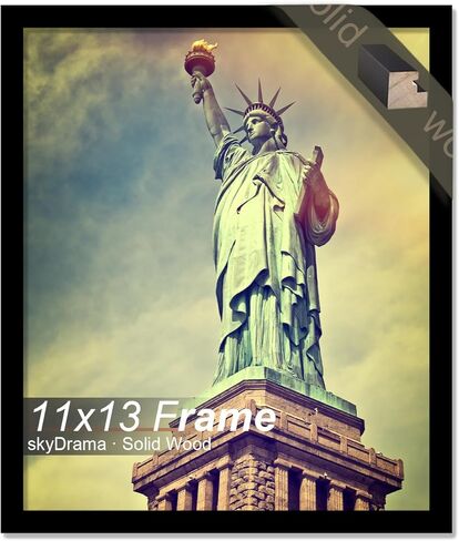 Natural Solid Wood 8x10 Picture Frame, Display 8 x 10 Inch Picture Poster Photo, Vertical & Horizontal Wall Hanging - 2 Pack/Natural/8"x10" in Kuwait