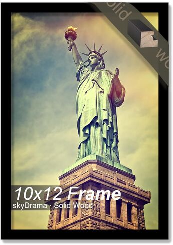 Natural Solid Wood 8x10 Picture Frame, Display 8 x 10 Inch Picture Poster Photo, Vertical & Horizontal Wall Hanging - 2 Pack/Natural/8"x10" in Kuwait