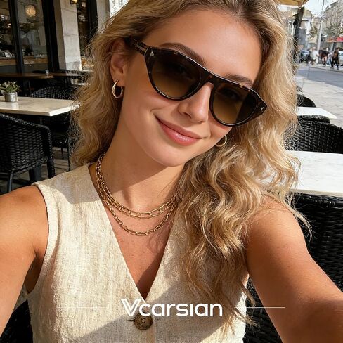 Retro Oval Cat Eye Sunglasses for Women - Trendy Y2K 90s Vintage Designer Sun Glasses for Driving Traveling Outfit in Kuwait