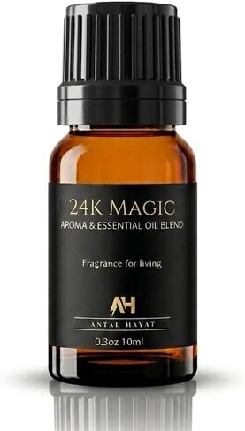 Hotel Diffuser Oil 24k Magic Essential Oil - Hotel Scent Diffuser Refill - Citrus, Lemongrass, Jasmine - Hotel Oils for Diffusers for Home - Luxury Scent Oil with Glass Bottle & Dropper 10ml in Saudi Arabia