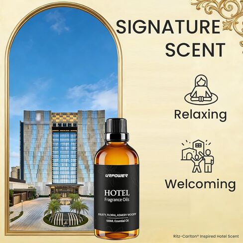 URPOWER 100ml Hotel Collection Diffuser Oil Inspired by The Ritz-Carlton Hotel Scent – Fruity Floral Amber Fragrance Oil, Diffuser Essential Oil for Ultrasonic and Waterless Diffusers in Saudi Arabia