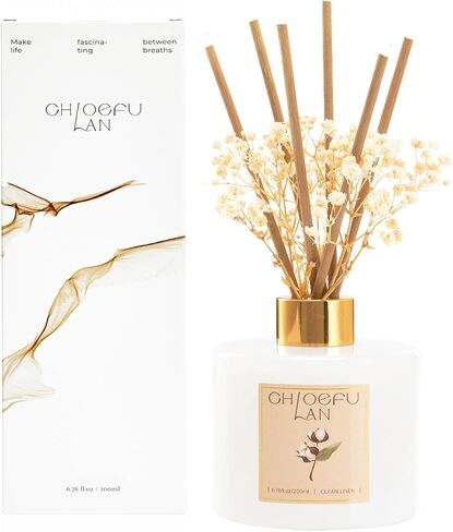 Lilac Diffuser, 6.7 oz Natural Essential Scented Oil with Diffuser Sticks, Best for Bathroom Decor, Living Room Decor, Home & Office Decor, Aromatherapy Diffuser Oil Gift Set in Saudi Arabia