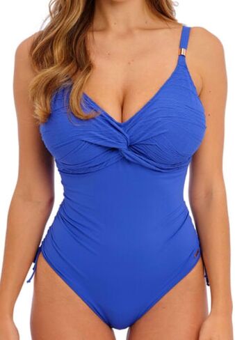 Fantasie Swim Women's, Beach Waves Underwire Twist Front Swimsuit with Adjustable Leg, Ultramarine, 36H in Kuwait