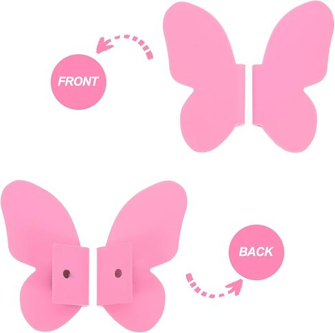 ibasenice Butterfly Drawer Handles and Cabinet Door Pulls for Room, Pink Metal Butterfly Knobs for Dresser Drawers and Kitchen Cabinets, 1 Pair Furniture Hardware Accents in Kuwait