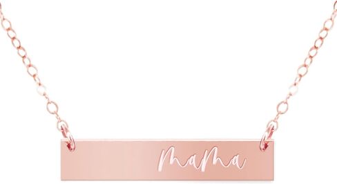 Zen & Zuri Mama Rose Gold Filled Bar Necklace, Mother's Day, Gift for Her, Mama Bear, Cute, Dainty Mom Jewelry in Saudi Arabia