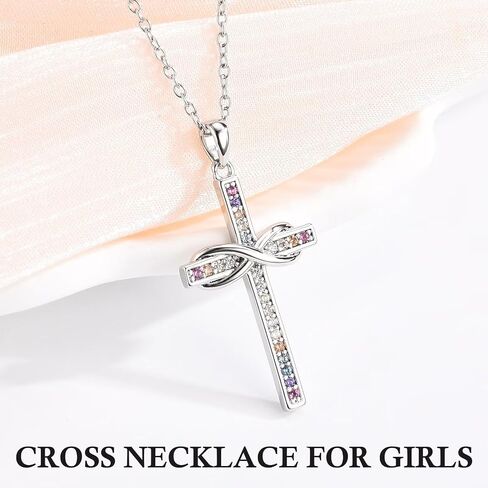 Cross Necklace for Teen Girls Women Christian Gift Catholic Religious Jewelry for Birthday Christmas Graduation in Saudi Arabia