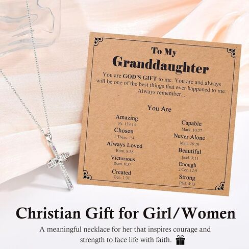 Cross Necklace for Teen Girls Women Christian Gift Catholic Religious Jewelry for Birthday Christmas Graduation in Saudi Arabia