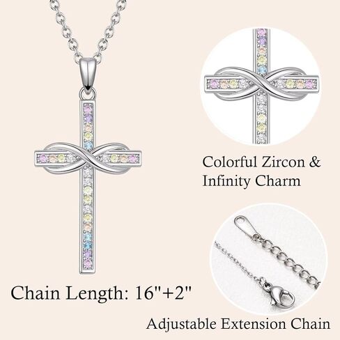 Cross Necklace for Teen Girls Women Christian Gift Catholic Religious Jewelry for Birthday Christmas Graduation in Saudi Arabia