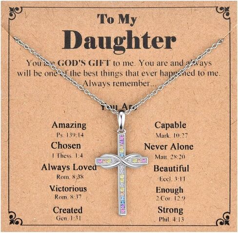 Cross Necklace for Teen Girls Women Christian Gift Catholic Religious Jewelry for Birthday Christmas Graduation in Saudi Arabia