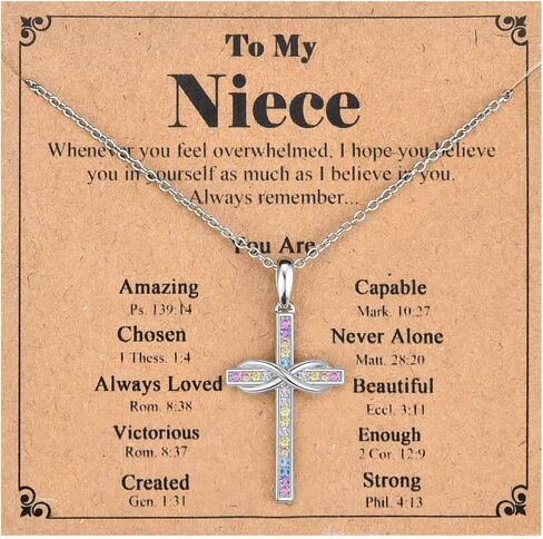 Cross Necklace for Teen Girls Women Christian Gift Catholic Religious Jewelry for Birthday Christmas Graduation in Saudi Arabia