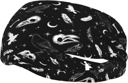 Cool Gothic Bat Sweatband Goth Sports Headband Hair Accessories for Women Men Running Cycling Yoga Fitness Workout in Saudi Arabia