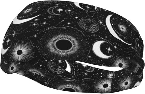 Cool Gothic Bat Sweatband Goth Sports Headband Hair Accessories for Women Men Running Cycling Yoga Fitness Workout in Saudi Arabia