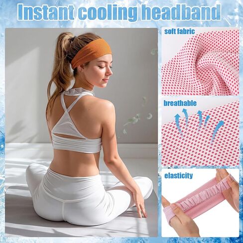 Unittype 24 Pcs Cooling Headbands for Women Bulk Wide Elastic Non Slip Moisture Wicking Sweatband for Men Workout, Gym, Yoga in Kuwait