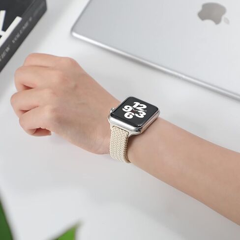 Slim Braided Bands for Apple Watch Band 40mm 41mm 42mm 38mm 46mm 44mm 45mm 49mm Women,Stretchy Solo Loop Nylon Elastic Thin Narrow Skinny Strap for iWatch Ultra 3 SE 3 Series 11 10 9 8 7 6 5 4 3 2 1 in Saudi Arabia