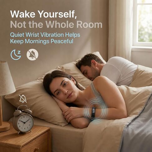 Vibrating Alarm Clock for Heavy Sleepers Bracelets Men Smart Watch Digital Wristband Women's Wrist Band Womens Sleep Devices Vibration Silent Men's Small Long Distance Simple Wristbands in Saudi Arabia