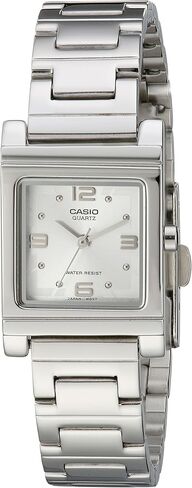 Casio Women's LTP1237D-7A Silver-Tone Shell White Dial Watch in Saudi Arabia