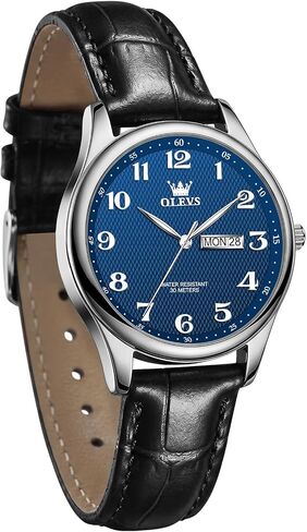 OLEVS Women's Watch Leather Band, Elegant Ladies Causal Watches with Date Day, Classic Professional Wristwatch for Small Wrists,Ideal Gift for Mother's Day Birthday in Kuwait