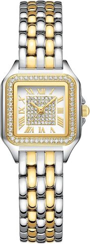 Watches for Women Square Diamond Watch Roman Dial Stainless Steel Bracelet Waterproof 30M Watch Strap Adjustment Tool in Saudi Arabia