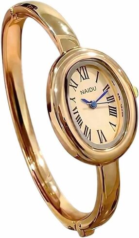 Women's Bangle Bracelet Watch, Oval Dial, Roman Numeral, Elegant Style in Kuwait